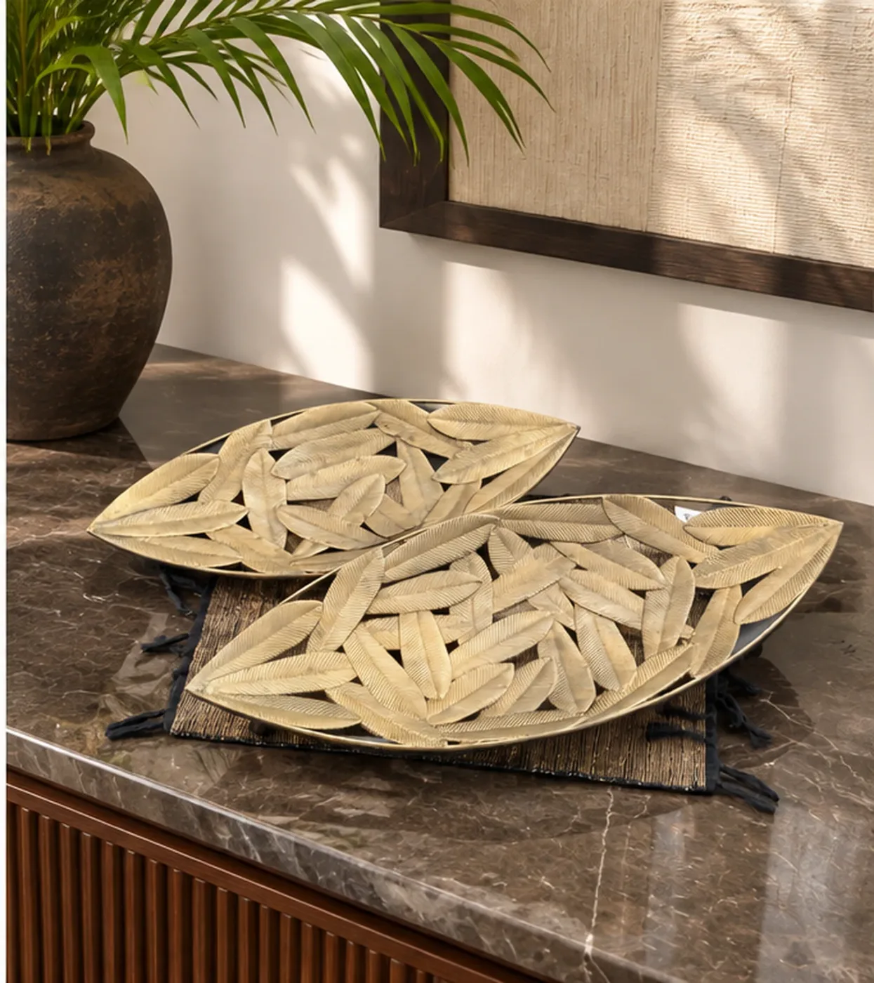 Mobilier Feuilles Croisées — en situation