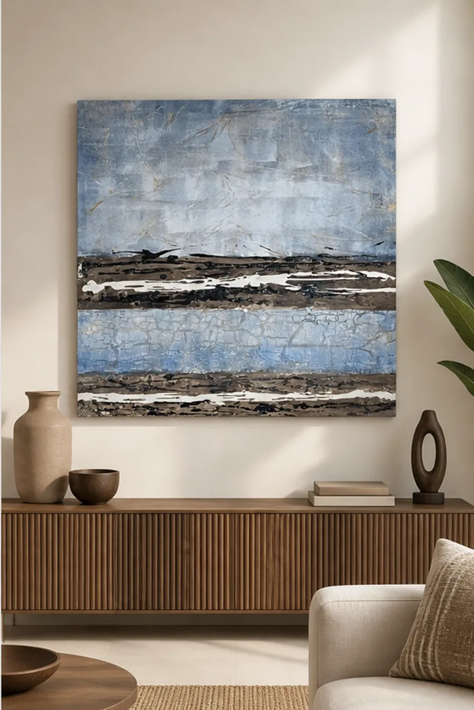 Tableau décoratif Horizon Bleu — en situation
