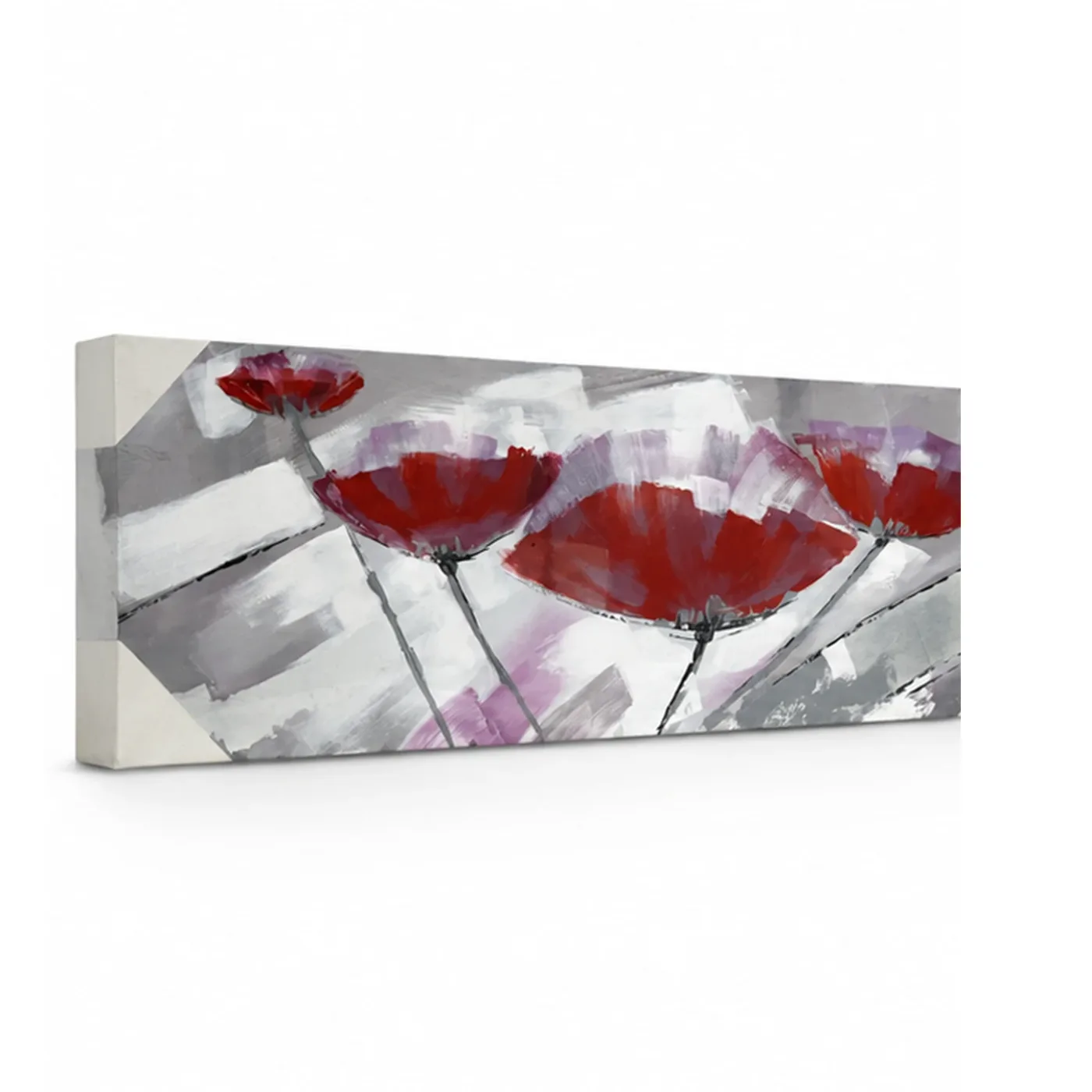 Tableau décoratif Pavots Rouges — vue trois-quarts