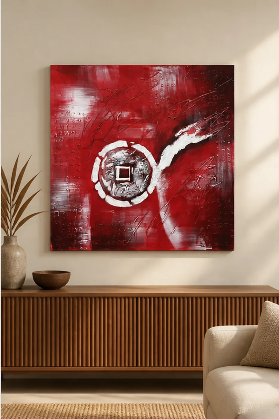 Tableau décoratif Cercle Rouge — en situation