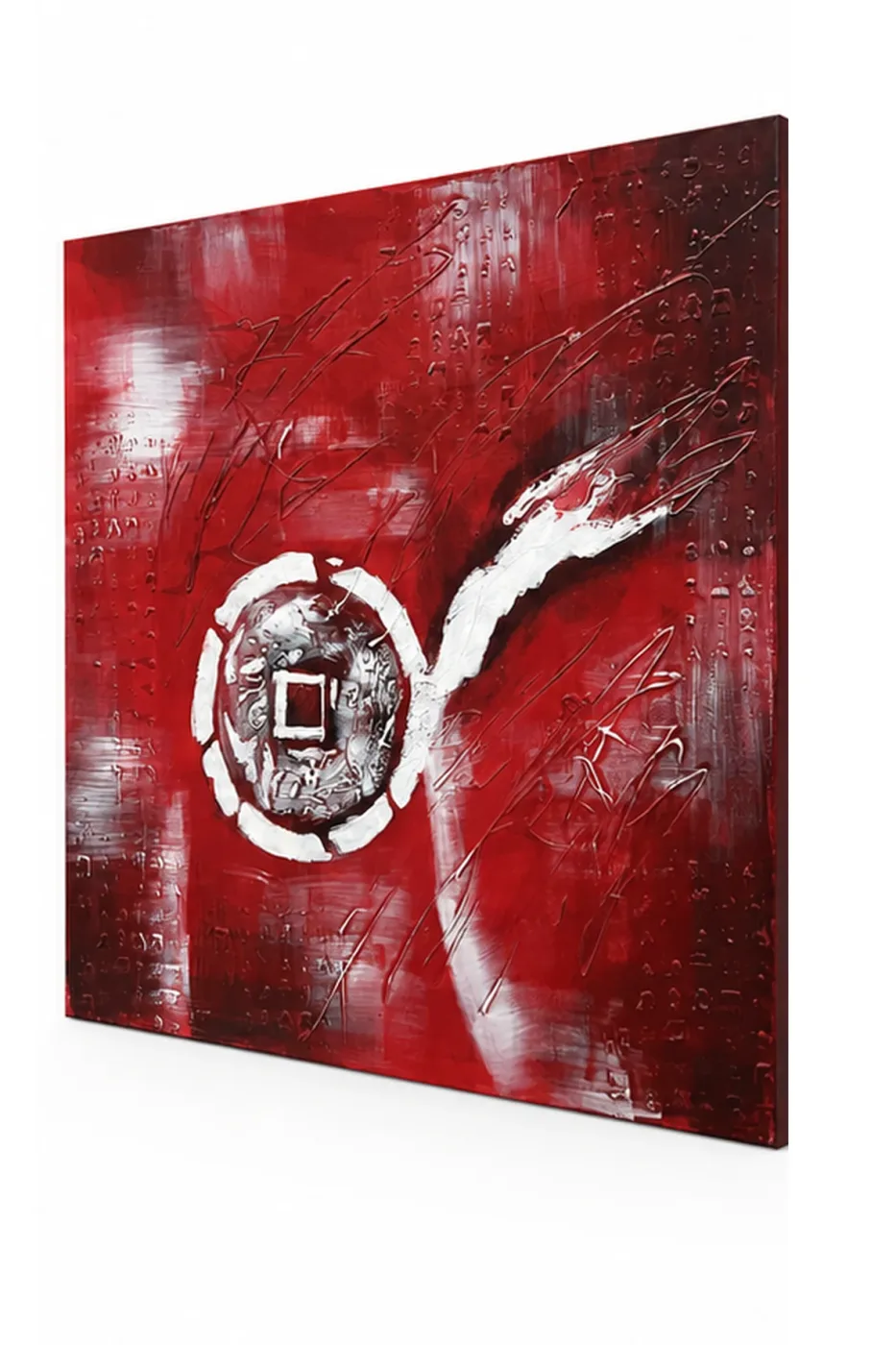 Tableau décoratif Cercle Rouge — vue trois-quarts