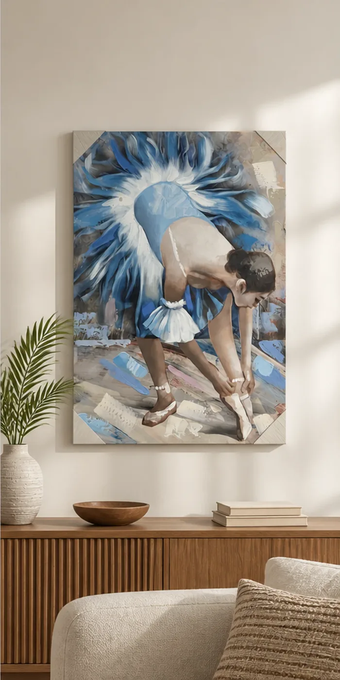 Tableau décoratif Mouvement Bleu — en situation