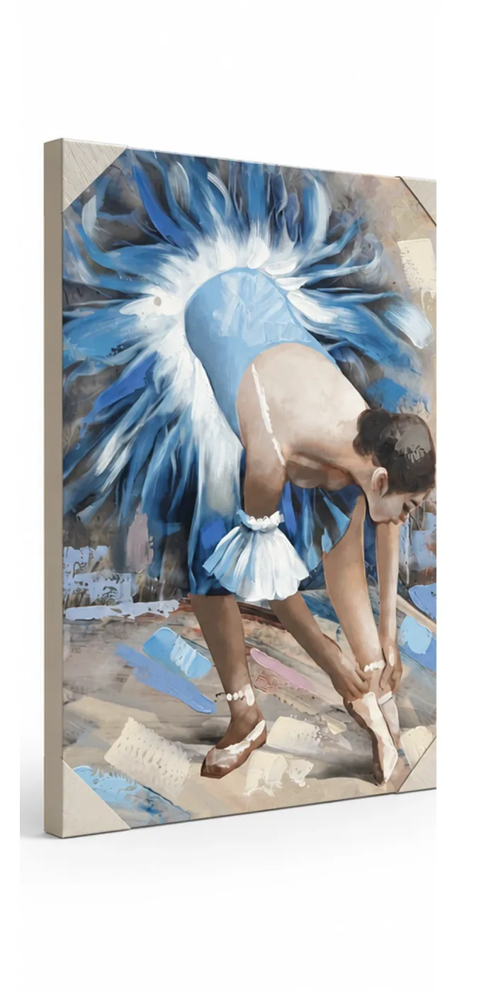 Tableau décoratif Mouvement Bleu — vue trois-quarts