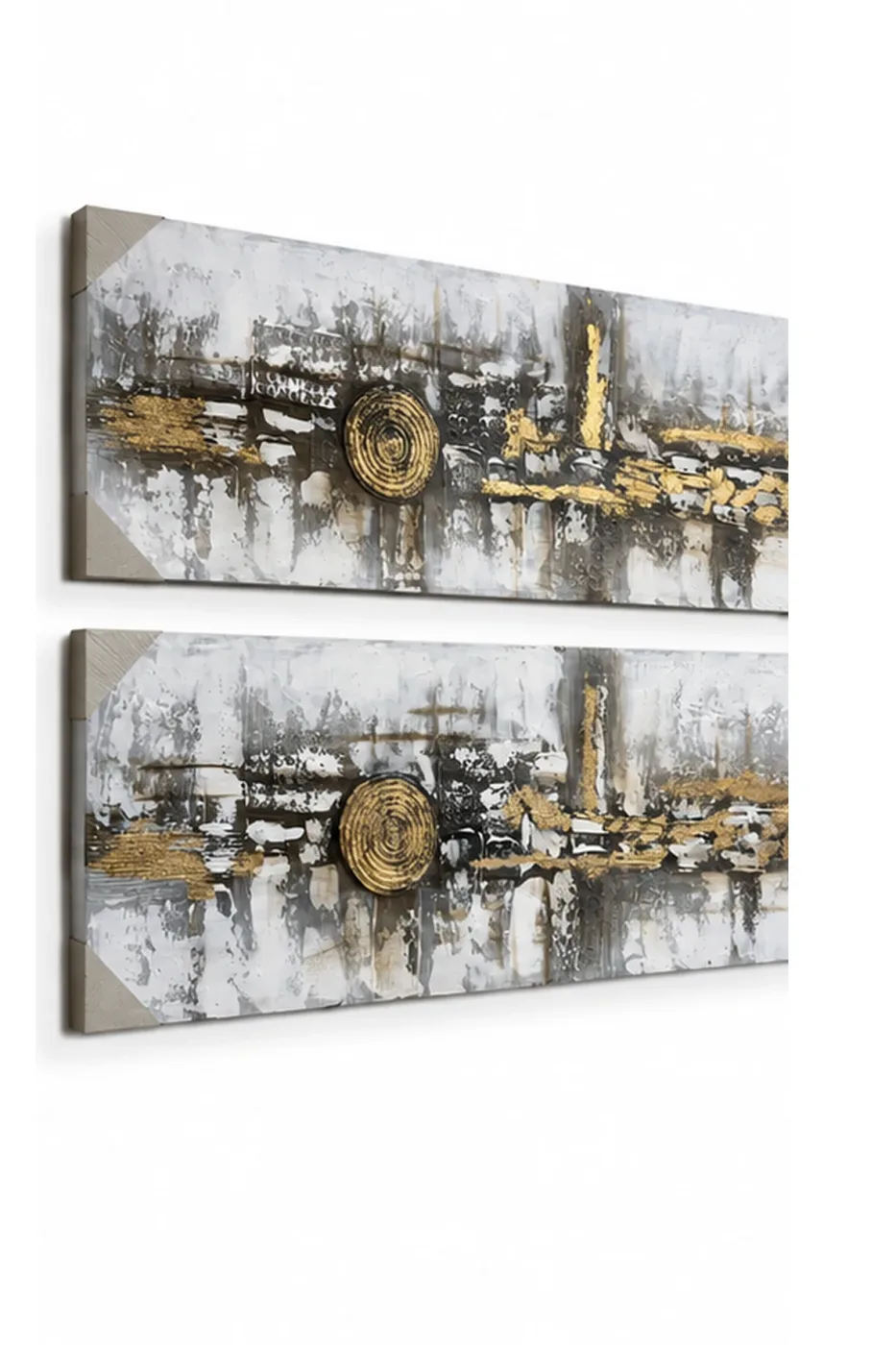 Tableau décoratif Abstraction Duo — vue trois-quarts