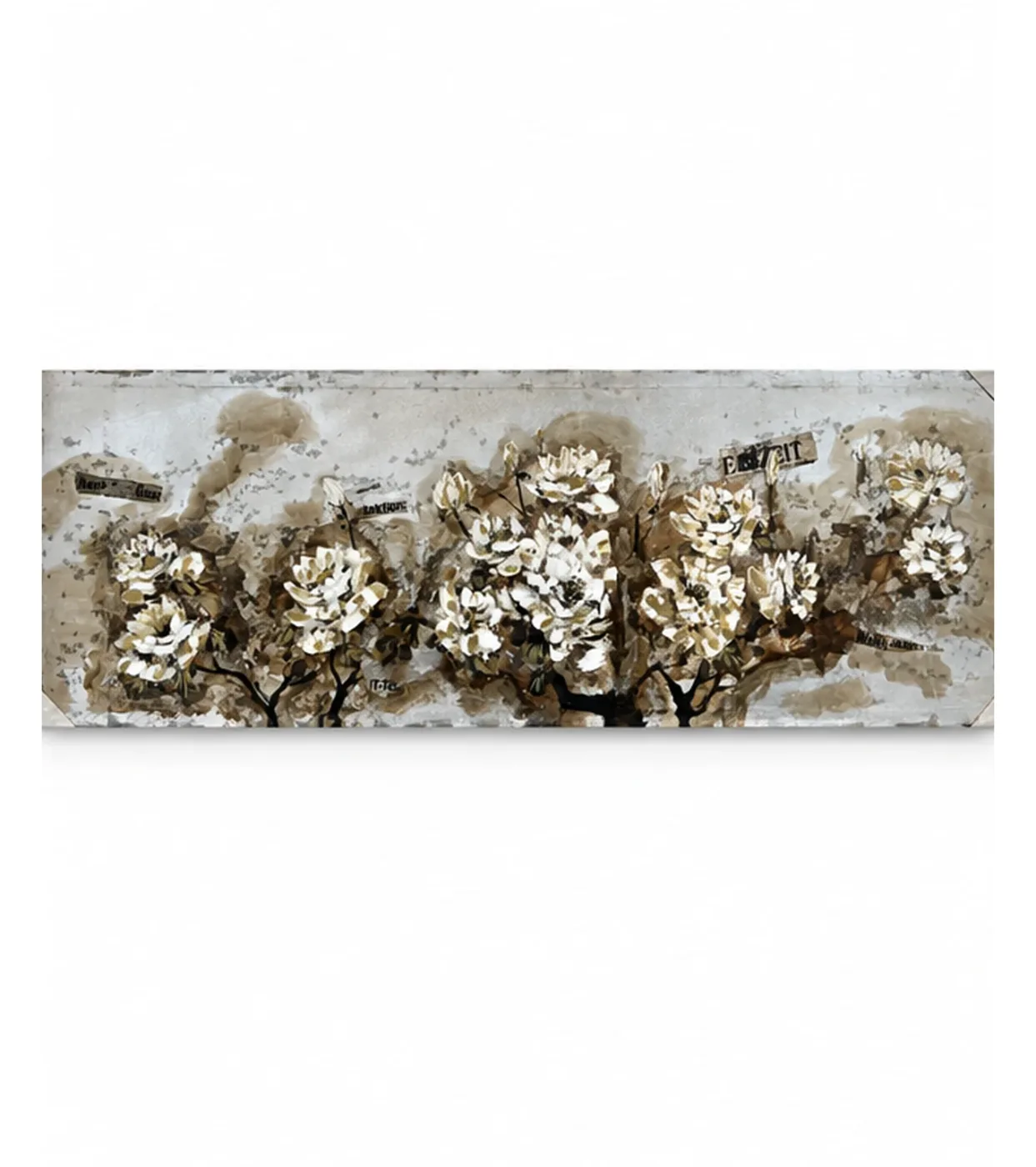 Tableau décoratif Fleurs Relief — vue de face