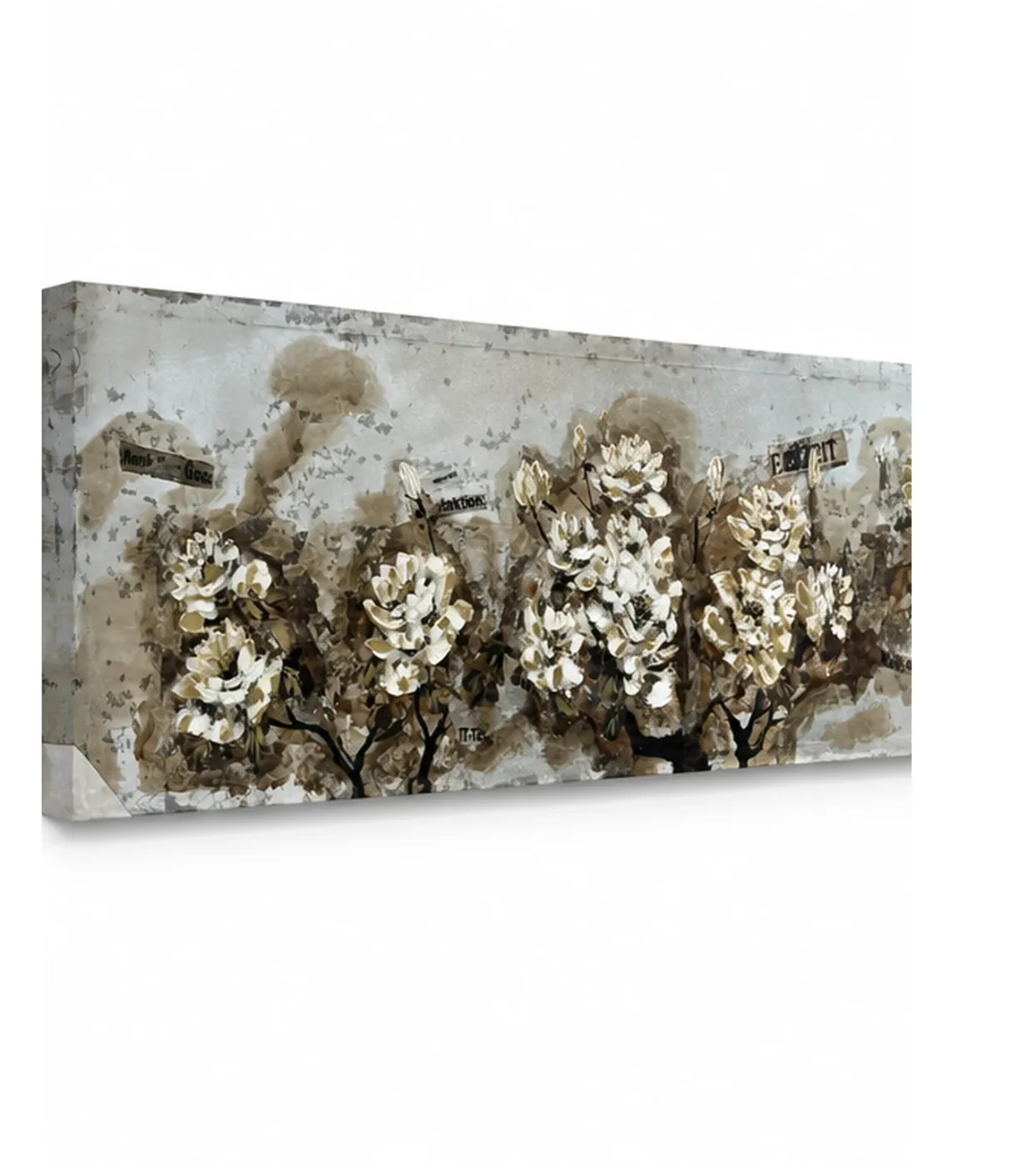 Tableau décoratif Fleurs Relief — vue trois-quarts