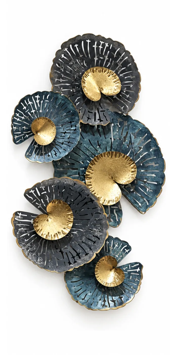 Tableau décoratif Fleurs Métal — vue de face