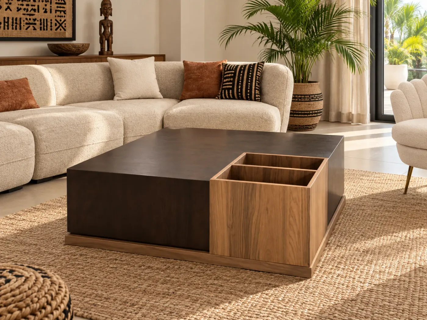 Table centrale Cubo — en situation