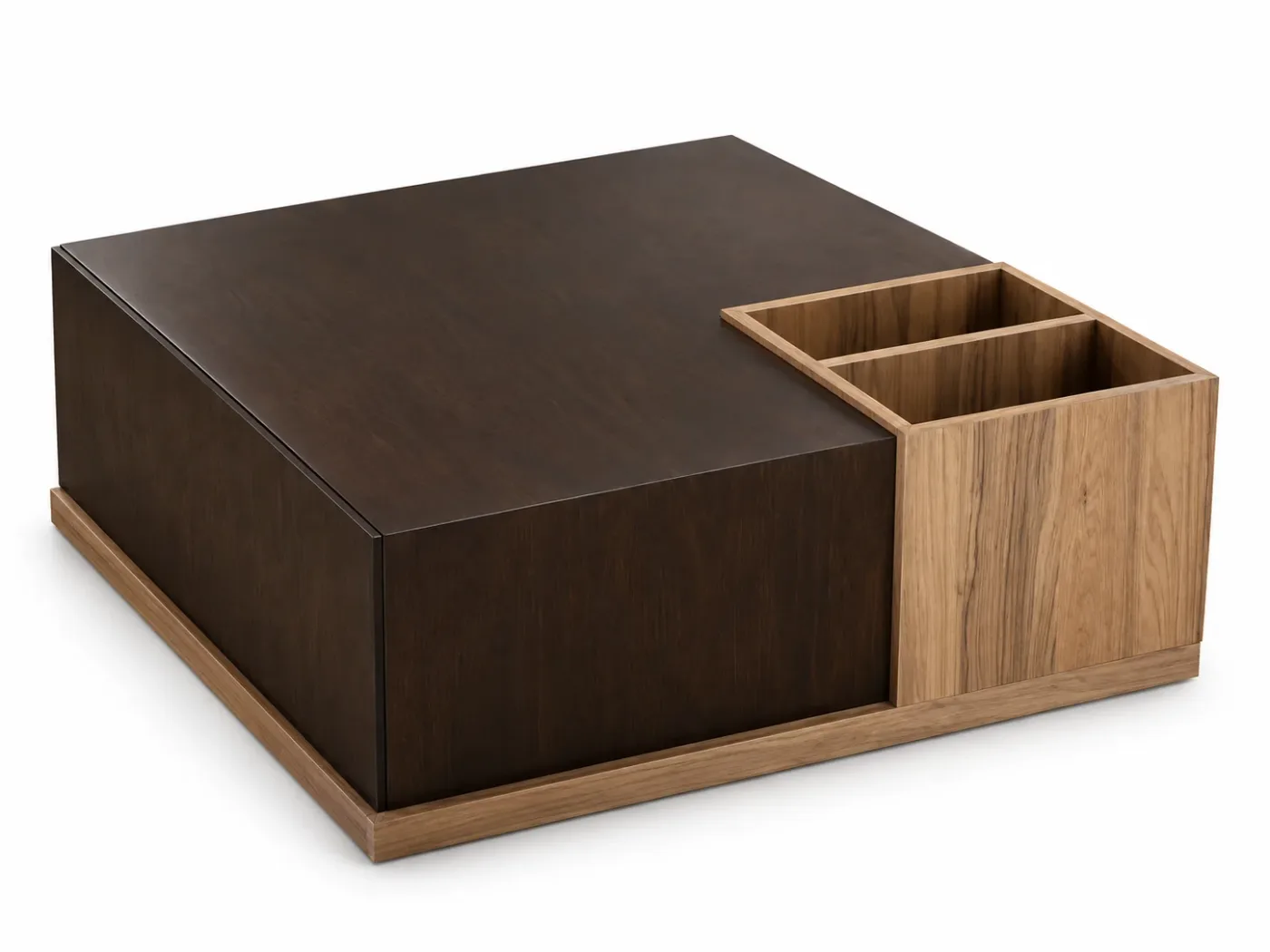 Table centrale Cubo — vue trois-quarts