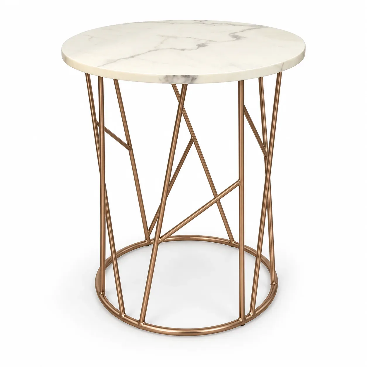 Table d’appoint Calacatta — vue de face