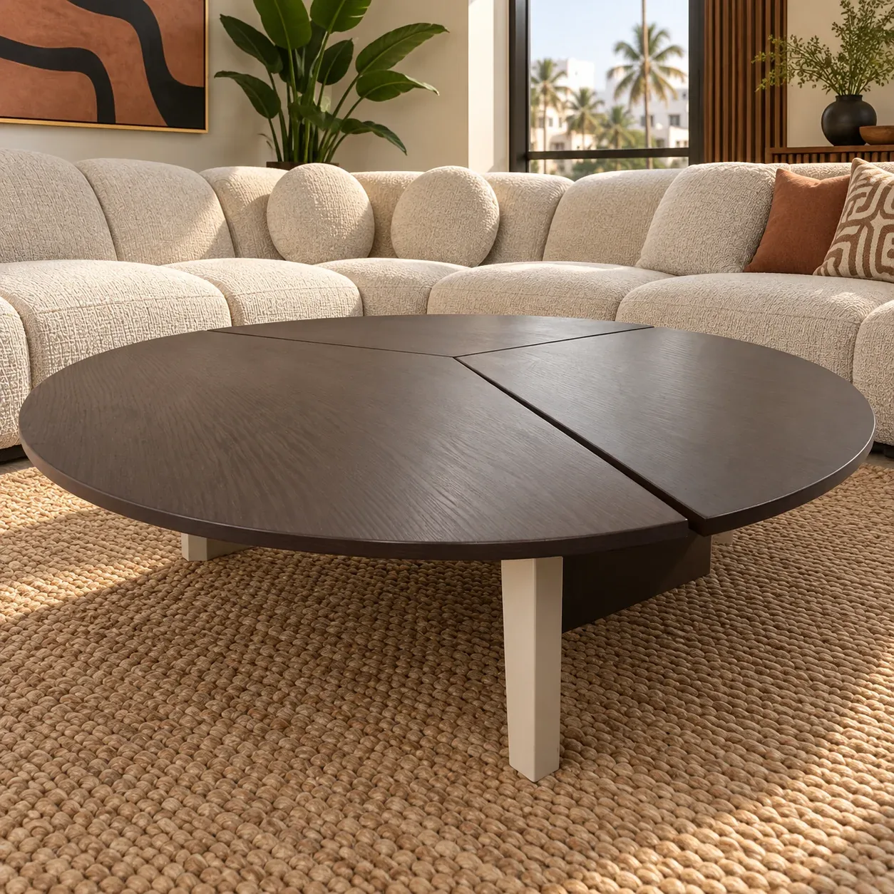 Table centrale Segmento — en situation