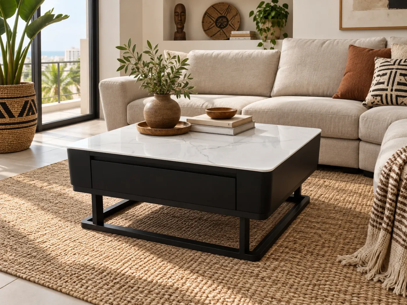 Table centrale Vela — en situation
