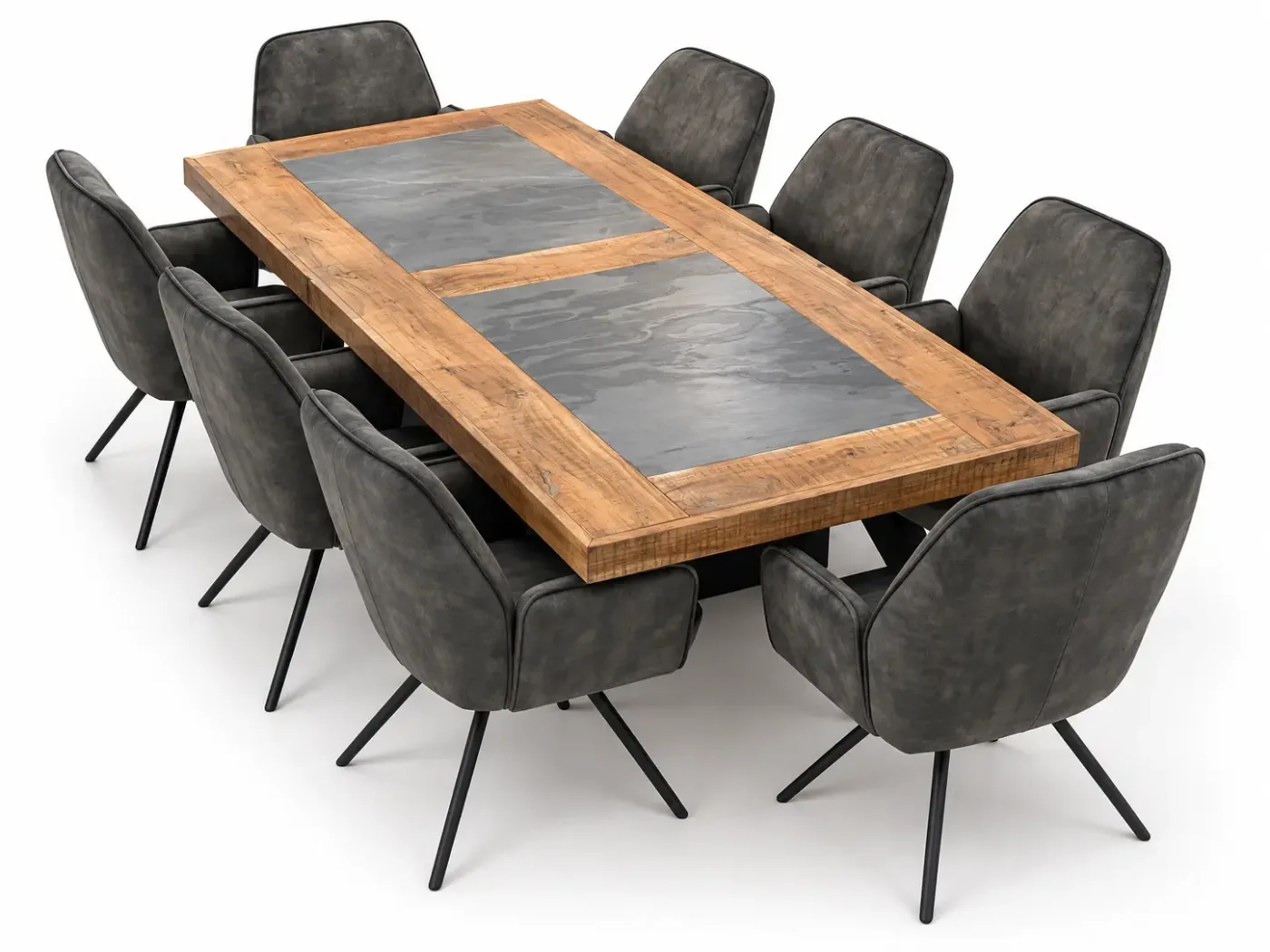 Table à manger Matera — vue trois-quarts