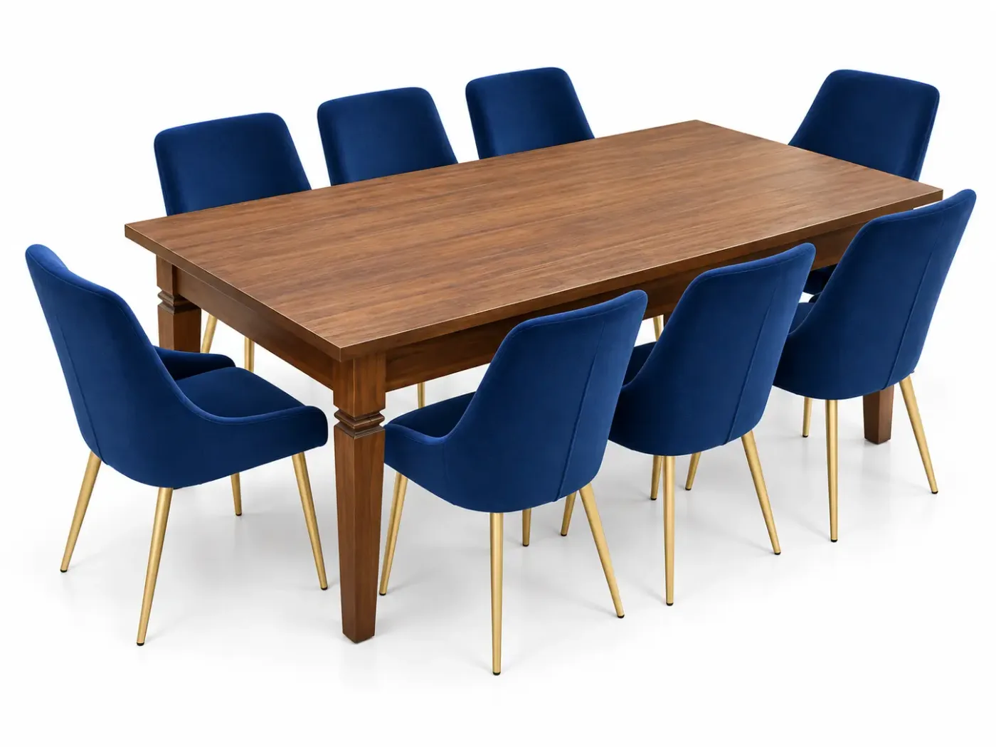 Table à manger Zaffiro — vue trois-quarts