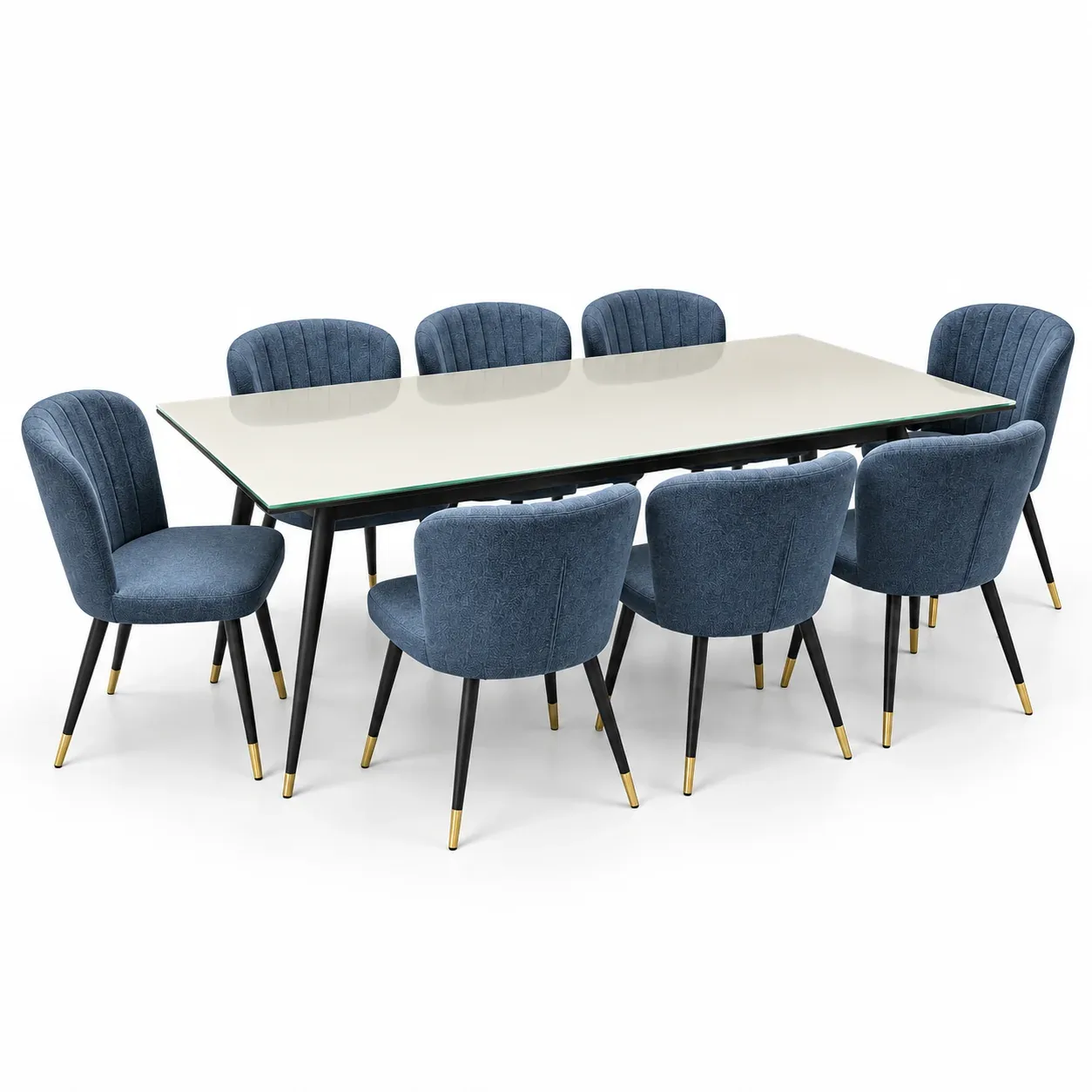 Table à manger Cobalto — vue trois-quarts