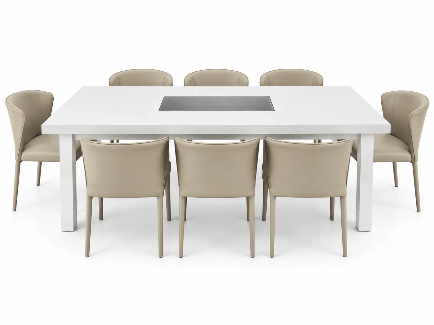 Table à manger Avorio — Salle à manger — vue de face