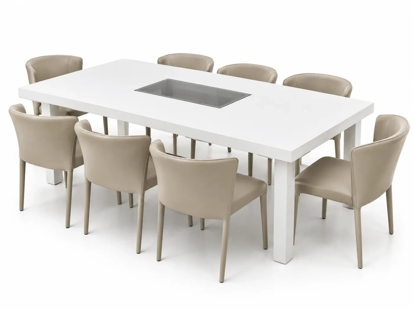 Table à manger Avorio — Salle à manger — vue trois-quarts