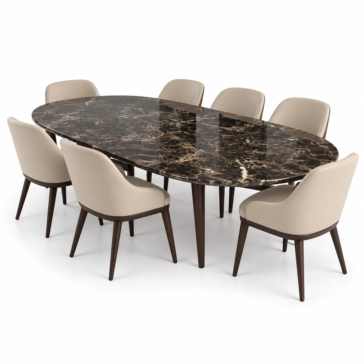 Table à manger Emperio — vue trois-quarts