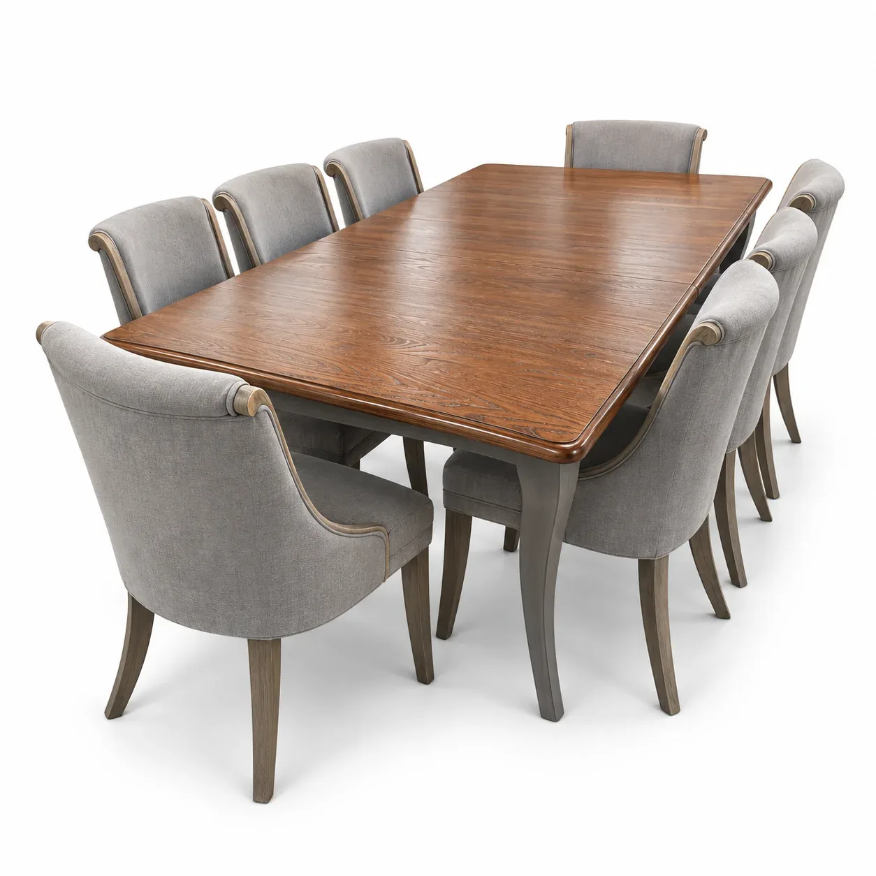 Table à manger Quercia — vue trois-quarts