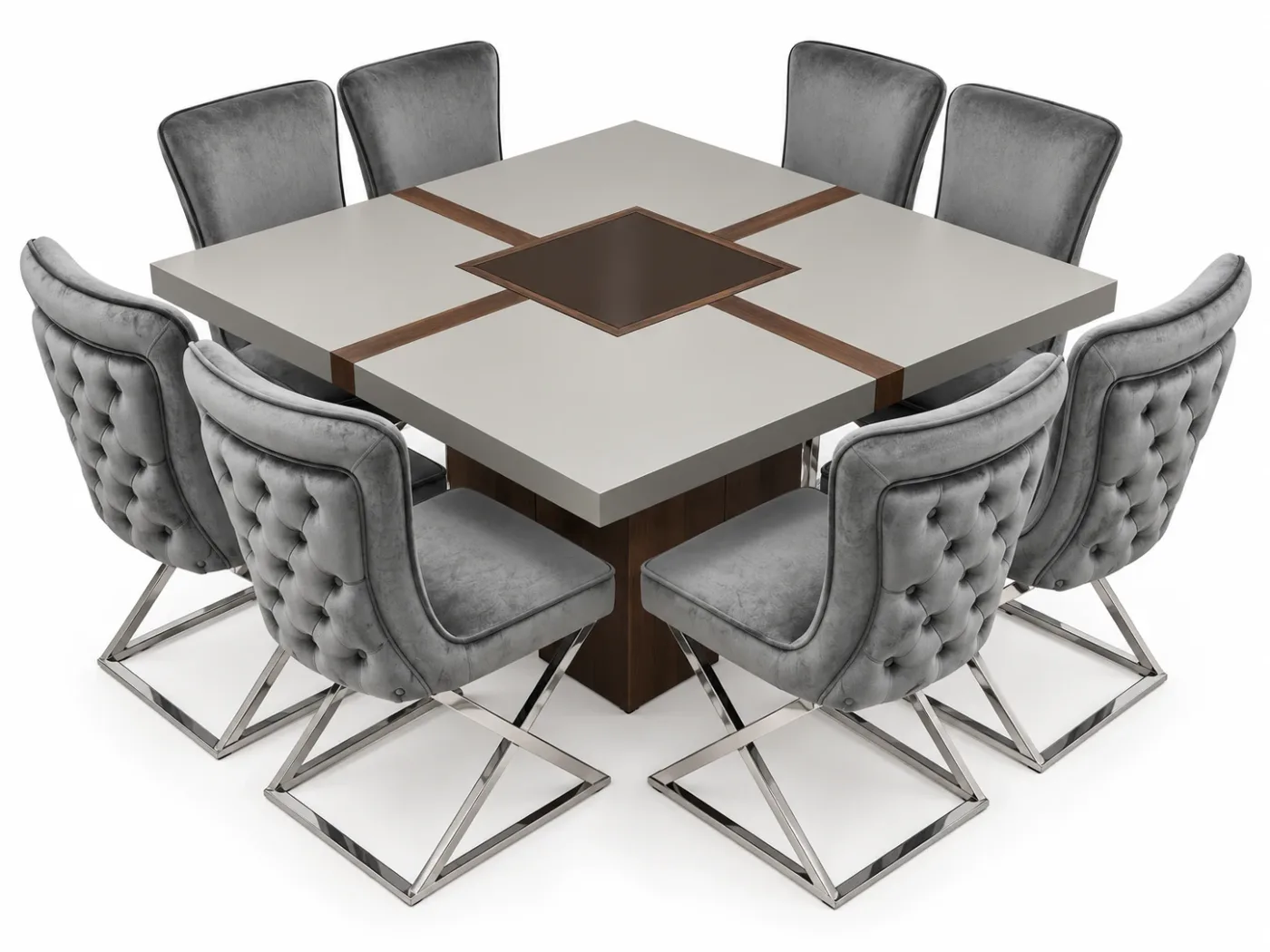 Table à manger Incrocio — Salle à manger — vue trois-quarts
