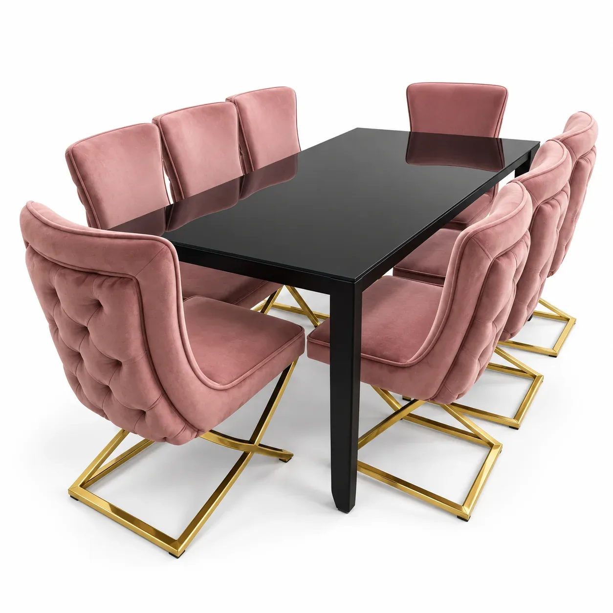 Table à manger Rosa Nera — vue trois-quarts