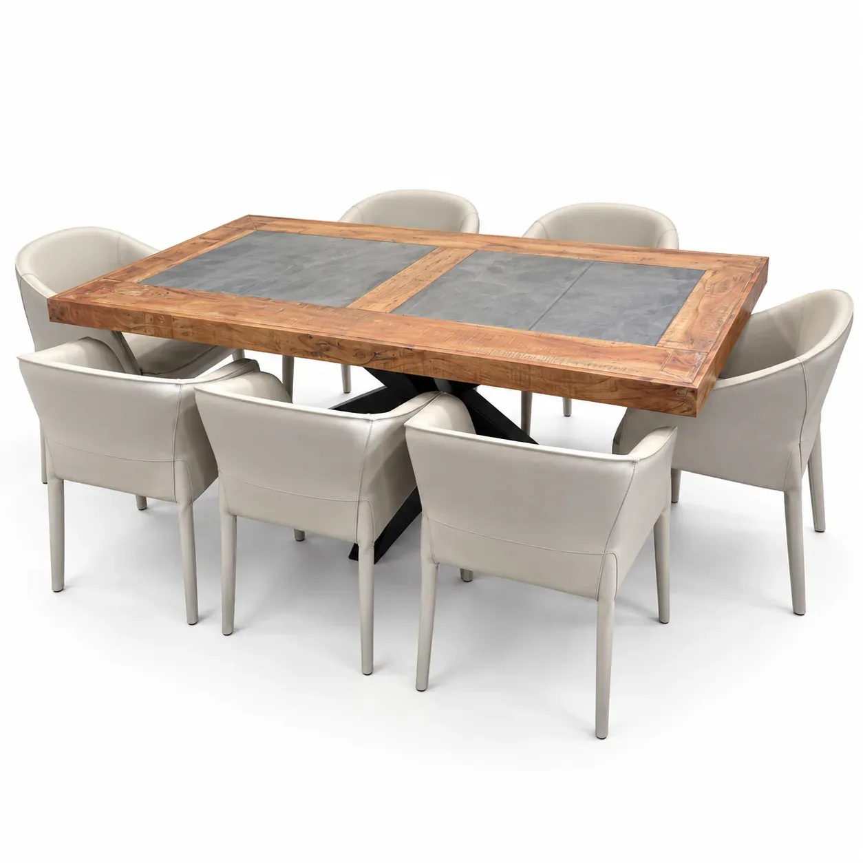 Table à manger Inserto — vue trois-quarts