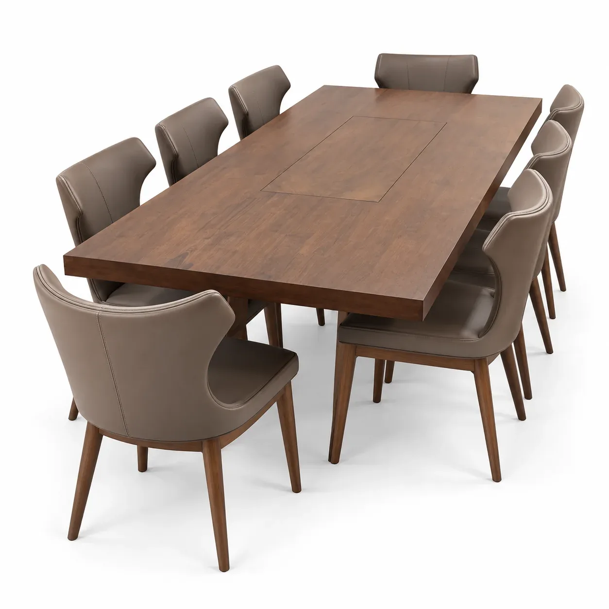 Table à manger Tavola — Salle à manger 026 — vue trois-quarts