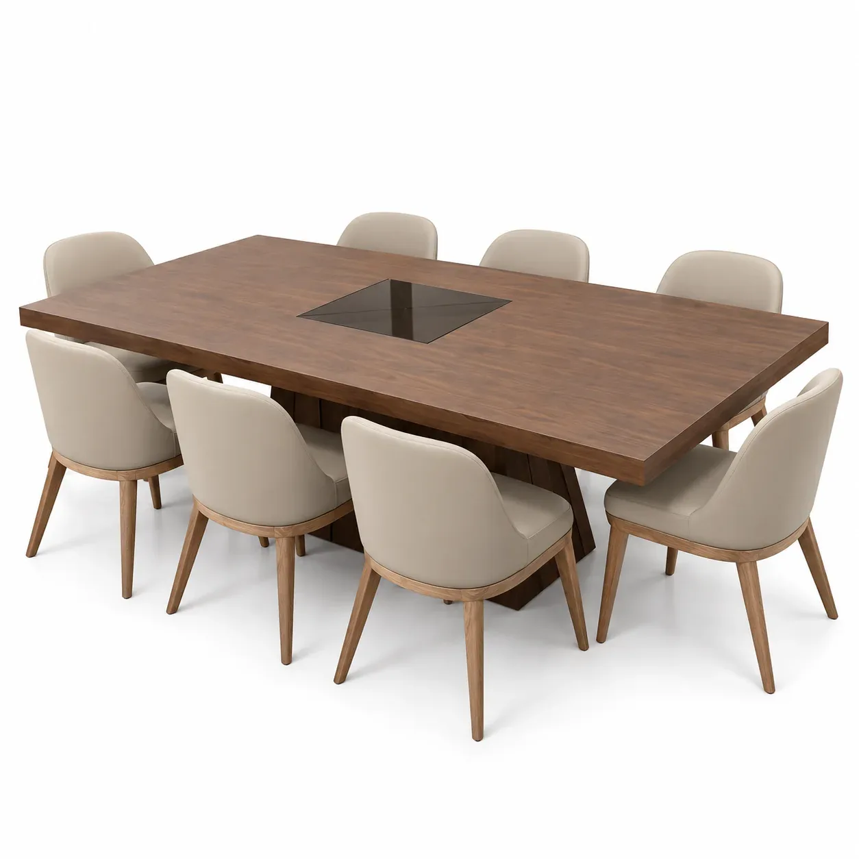 Table à manger Mirador — vue trois-quarts