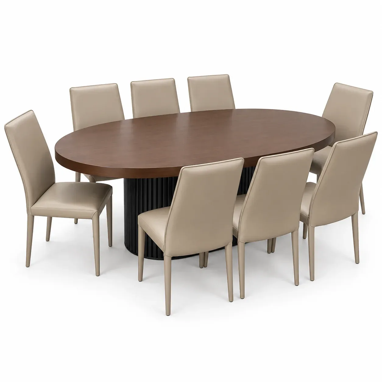 Table à manger Ellisse — Salle à manger — vue trois-quarts