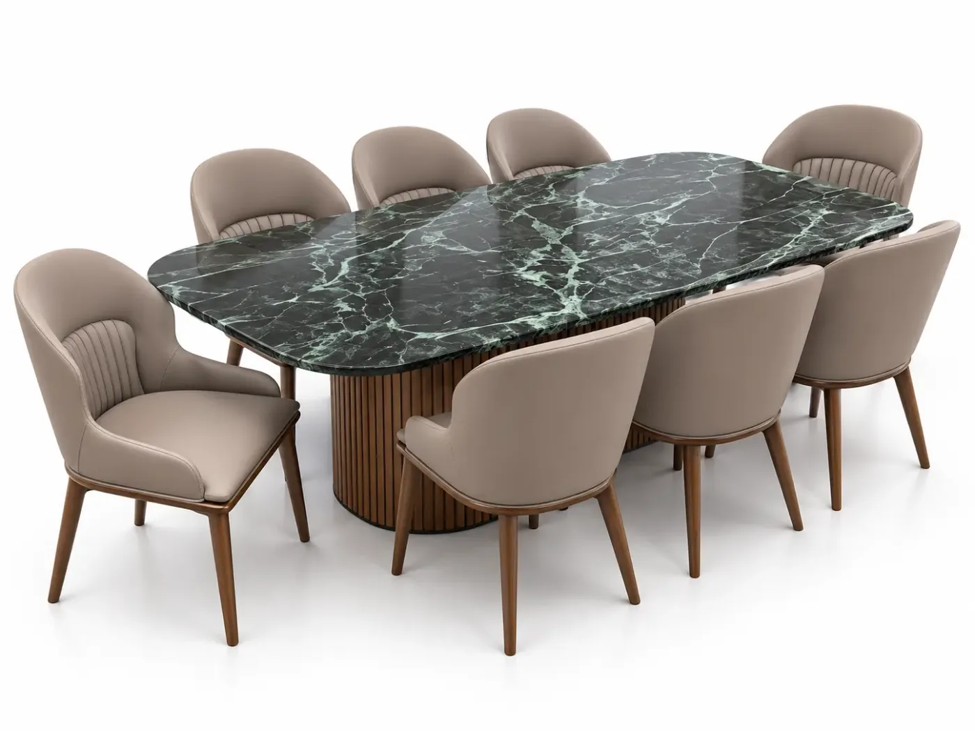 Table à manger Smeraldo — vue trois-quarts