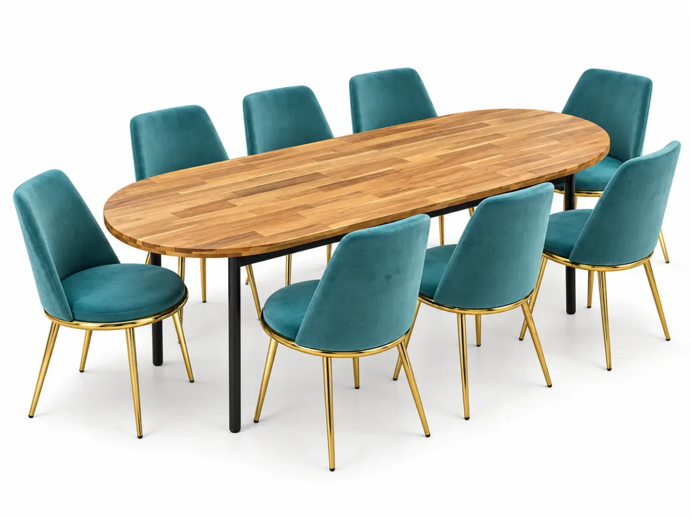 Table à manger Laguna — vue trois-quarts