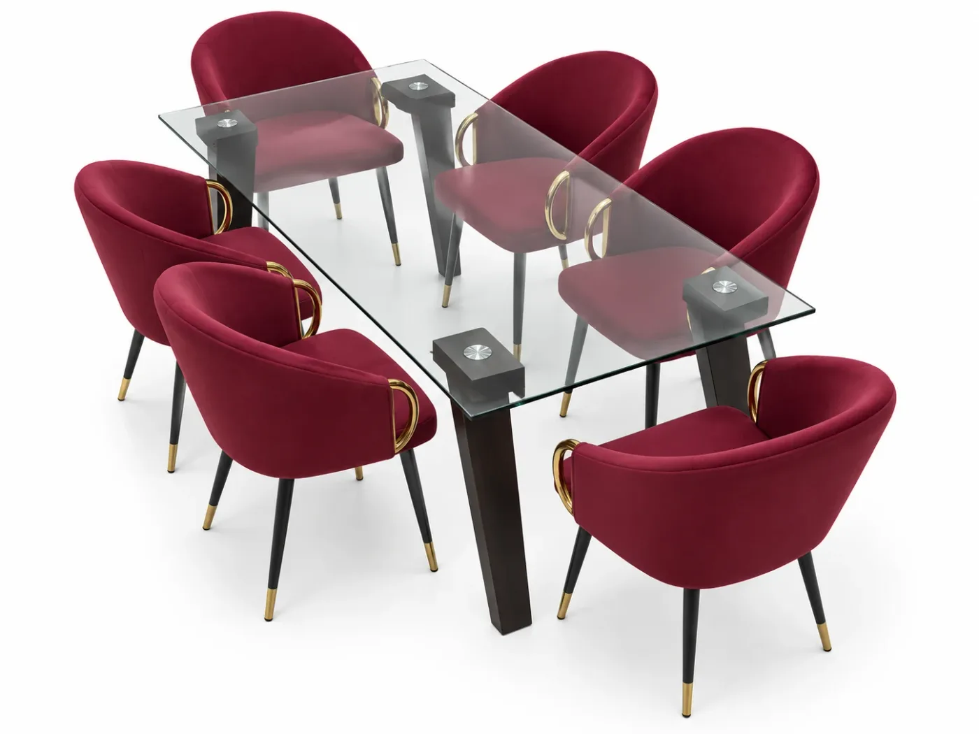 Table à manger Rubino — vue trois-quarts
