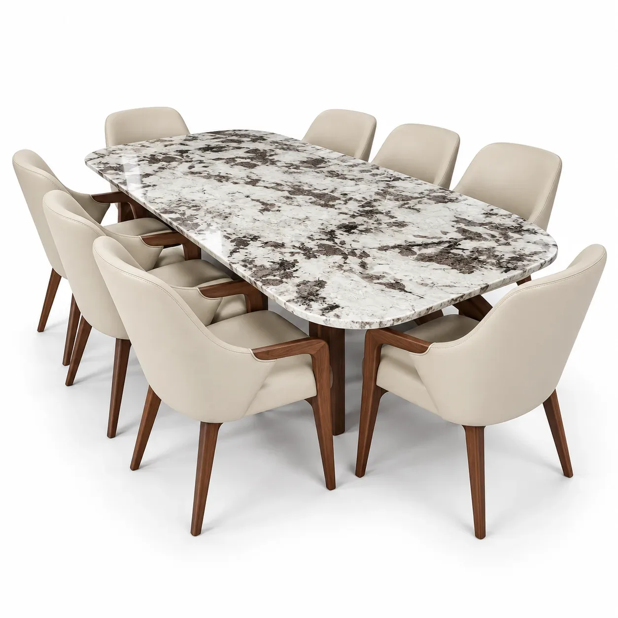 Table à manger Nebbia — vue trois-quarts