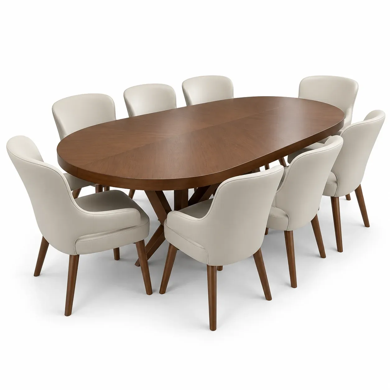 Table à manger Rotondo — vue trois-quarts