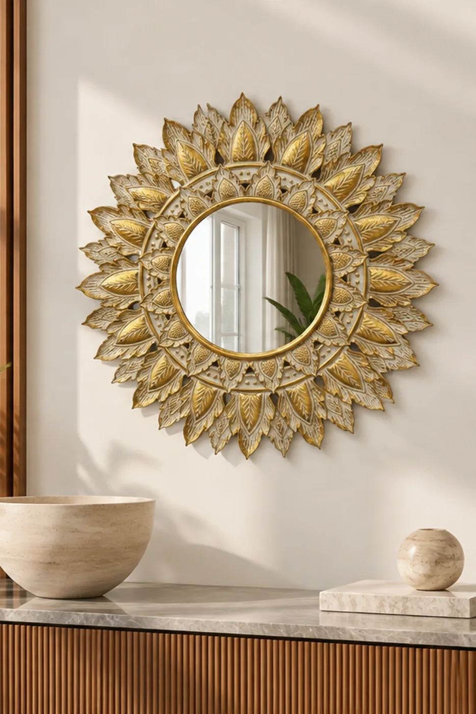 Miroir Soleil Or — en situation