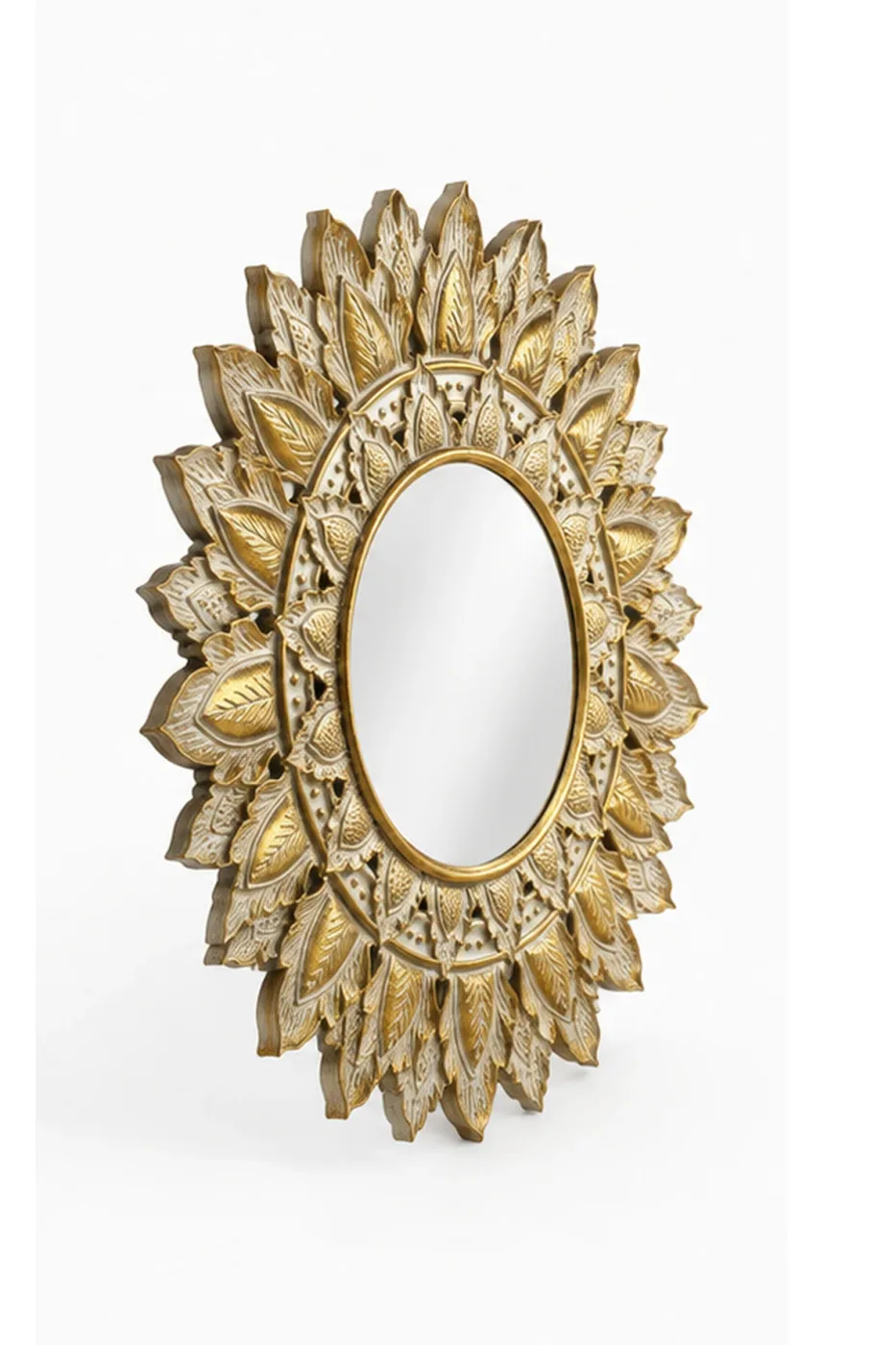 Miroir Soleil Or — vue trois-quarts