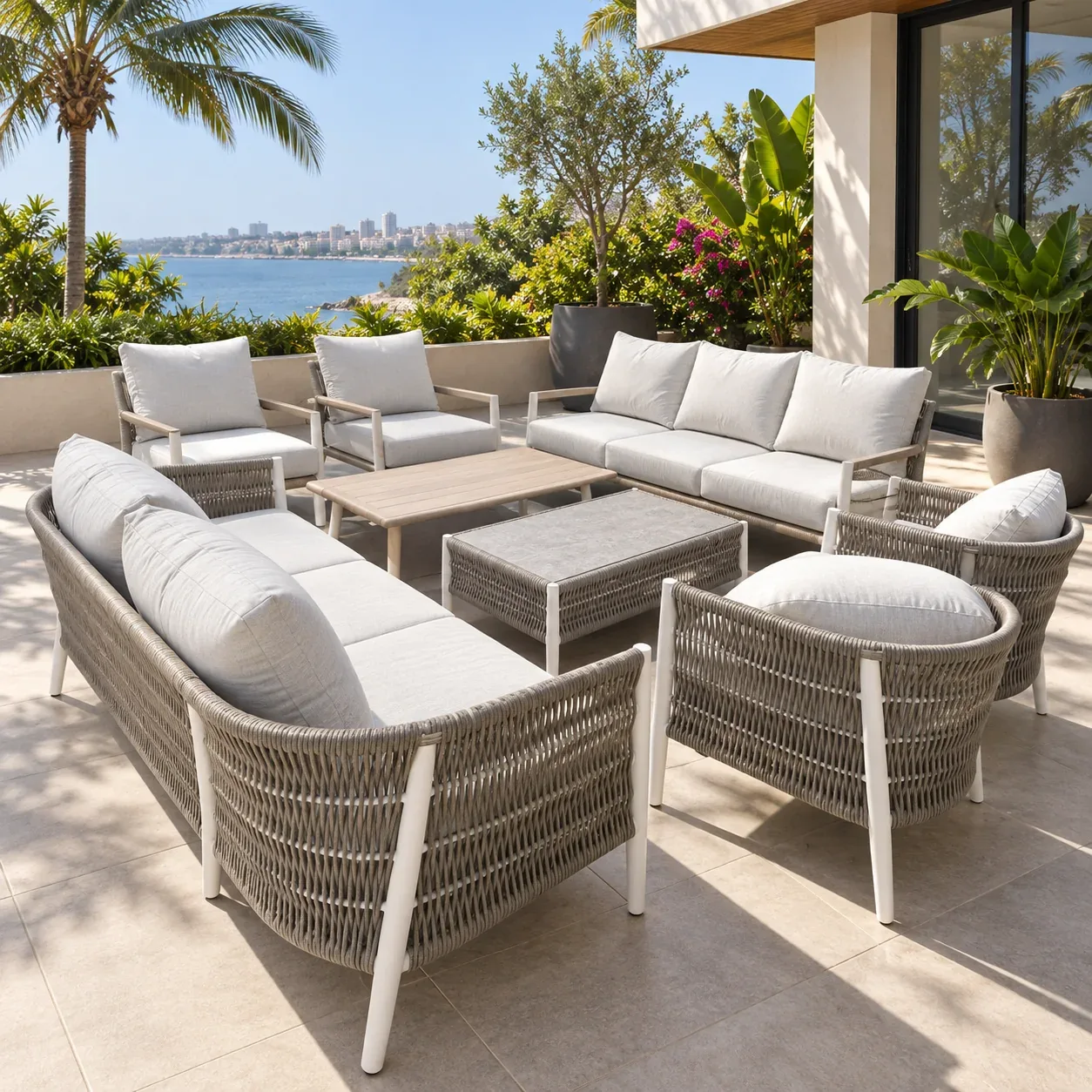 Mobilier extérieur Corda Grigia — en situation