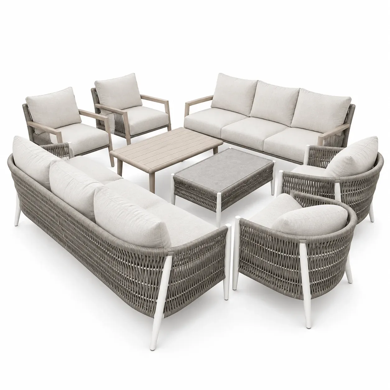 Mobilier extérieur Corda Grigia — vue trois-quarts
