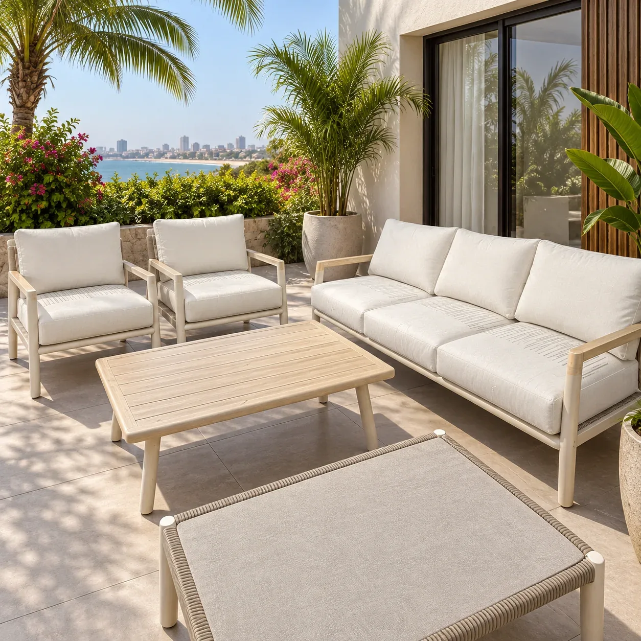 Mobilier extérieur Bianco Legno — en situation