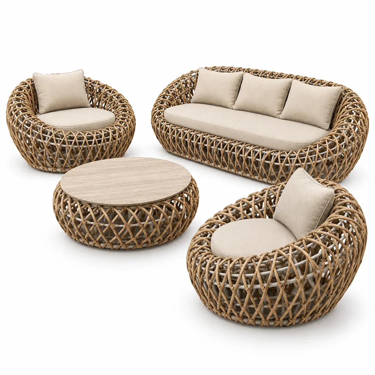 Mobilier extérieur Nido Rattan — vue trois-quarts