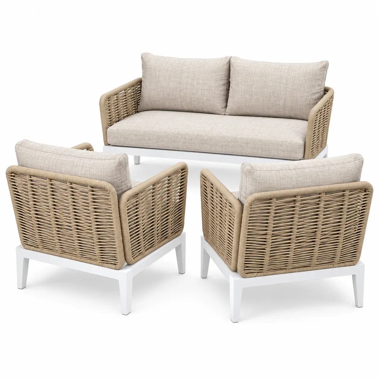 Mobilier extérieur Corda Bianca — vue trois-quarts
