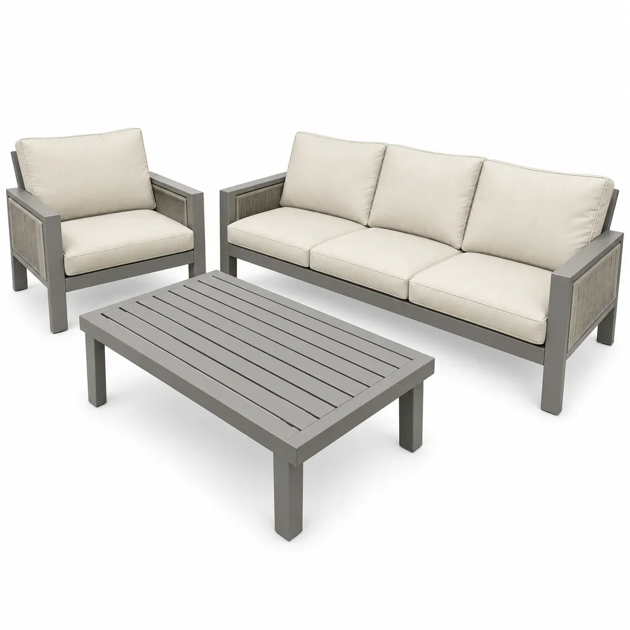 Mobilier extérieur Listello Grigio — vue trois-quarts