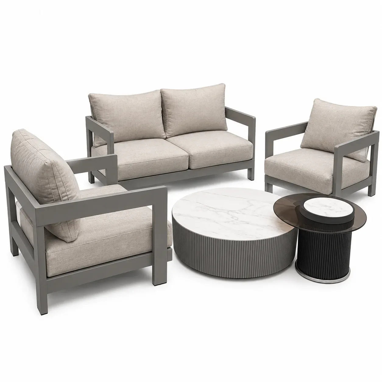 Mobilier extérieur Telaio Grigio — détail