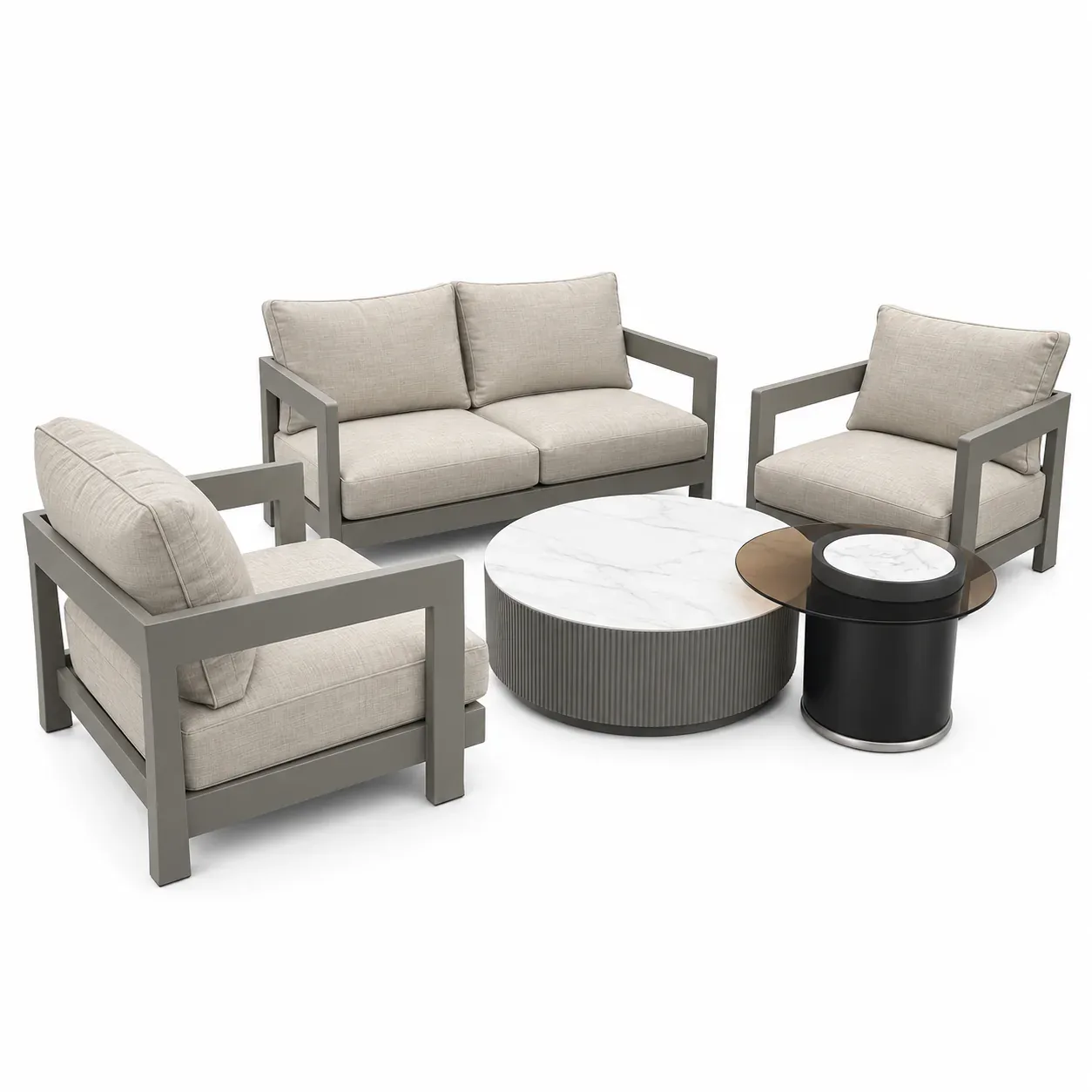 Mobilier extérieur Telaio Grigio — vue trois-quarts