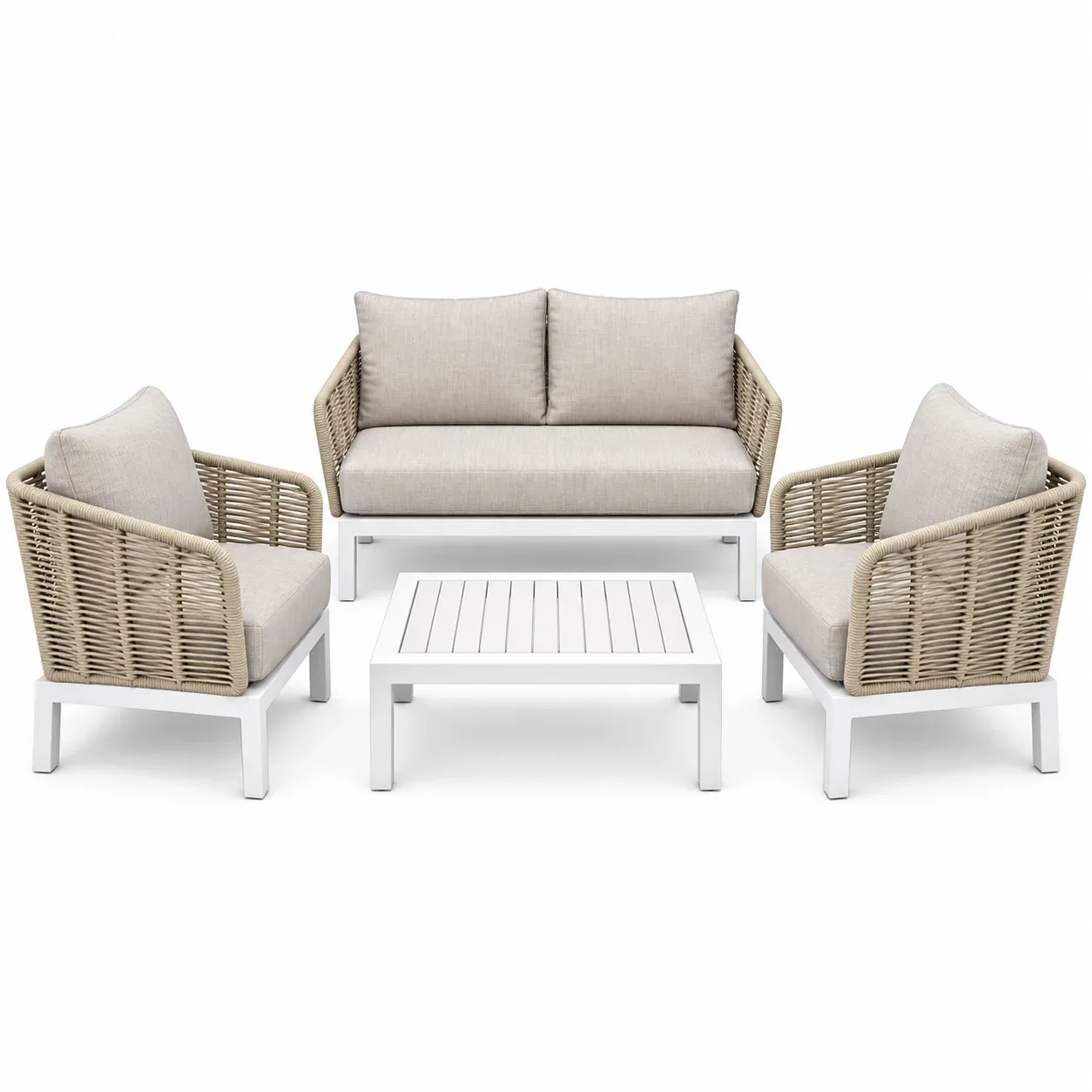 Mobilier extérieur Corda Sabbia — vue de face