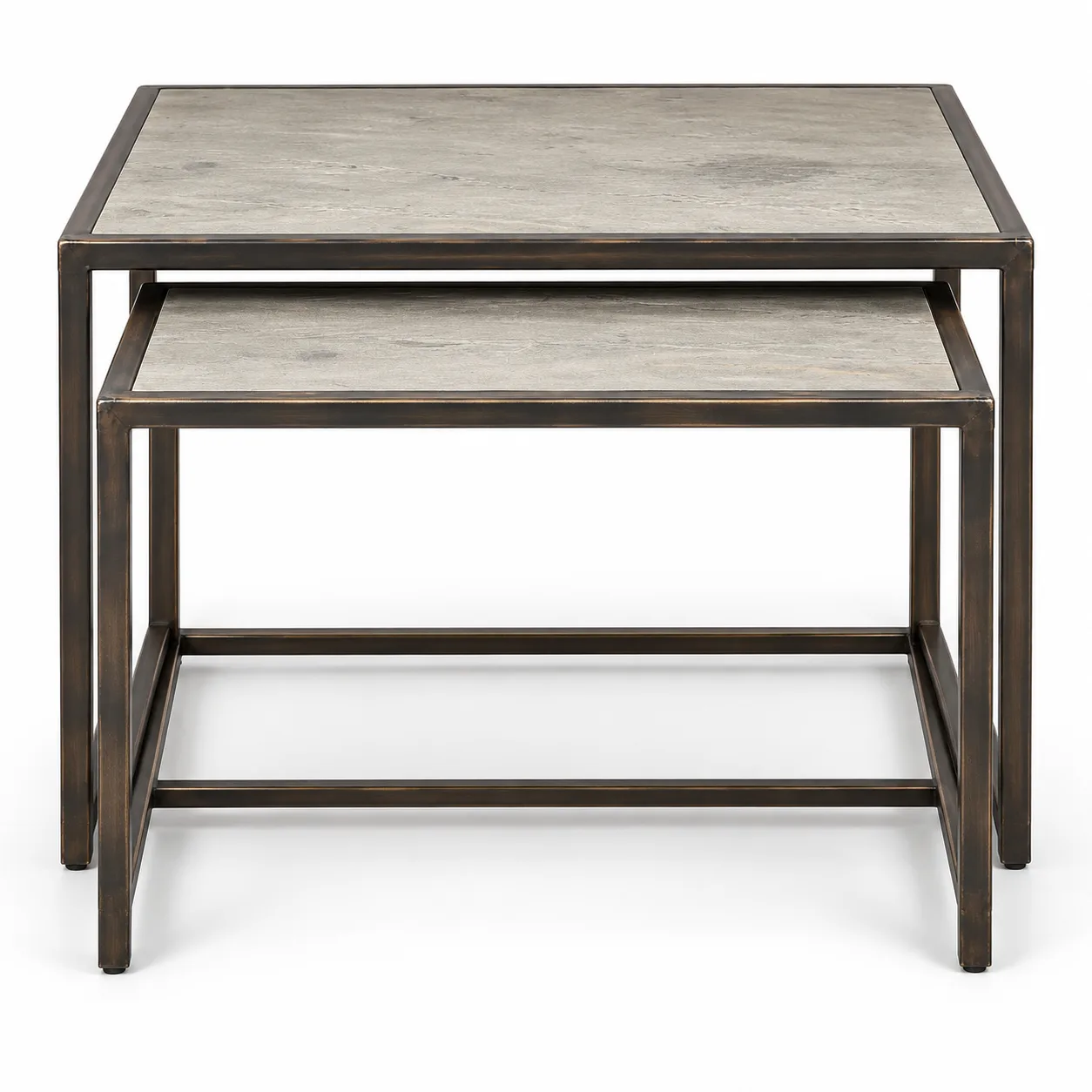 Table d’appoint Doppio — vue de face