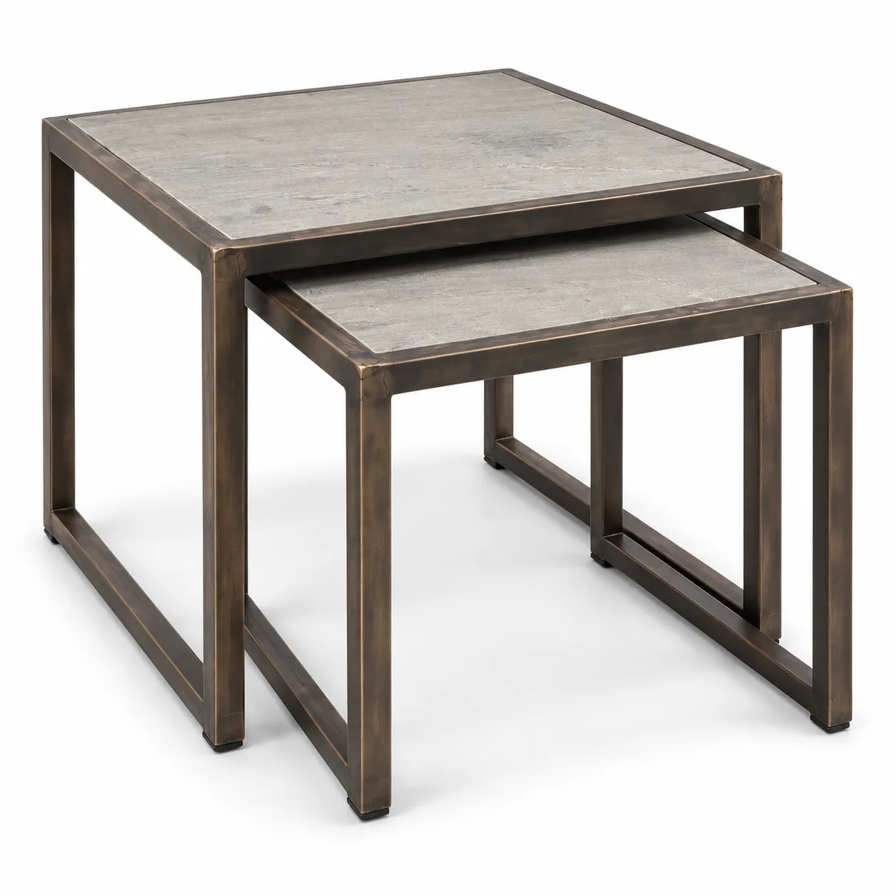Table d’appoint Doppio — vue trois-quarts