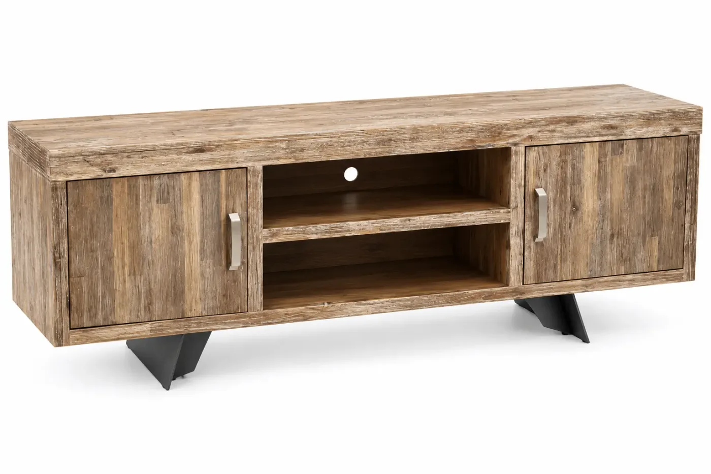 Meuble TV Rustico — vue trois-quarts