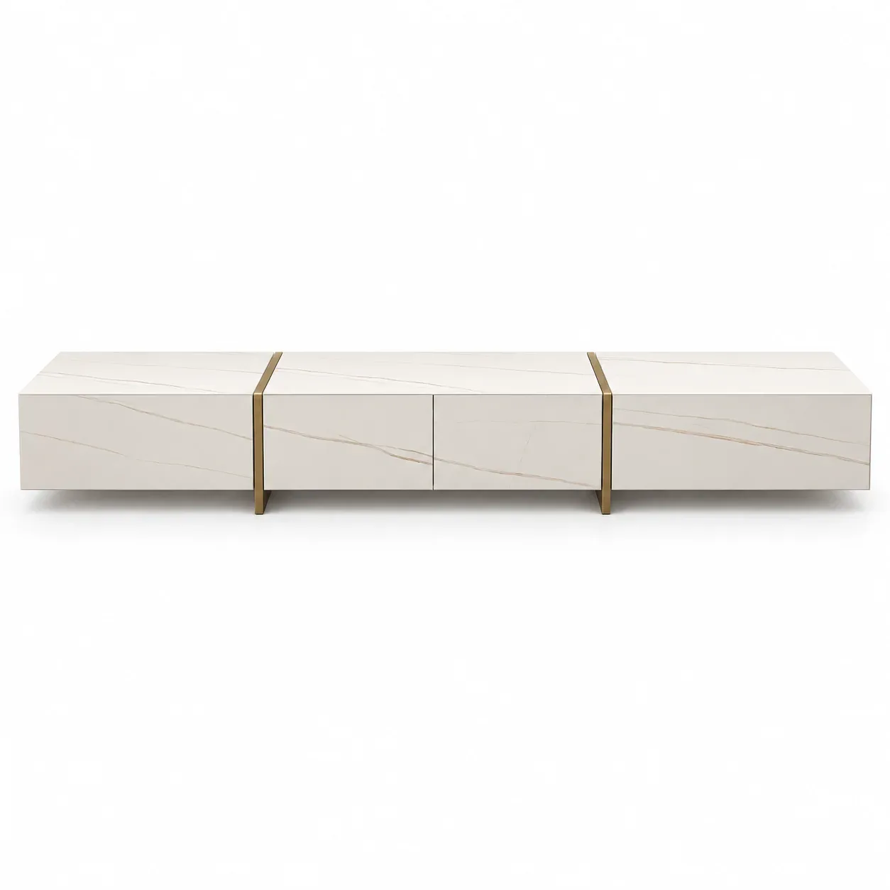 Meuble TV Bianco Oro — vue de face