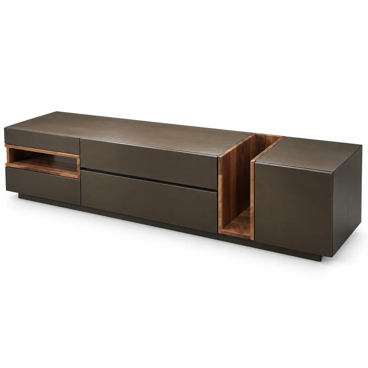 Meuble TV Bronzea — vue trois-quarts